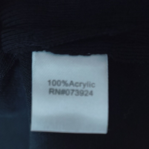 Ming Wang Black Open-Front Cardigan with Powder Blue Accents Size Small - Picture 4 of 6